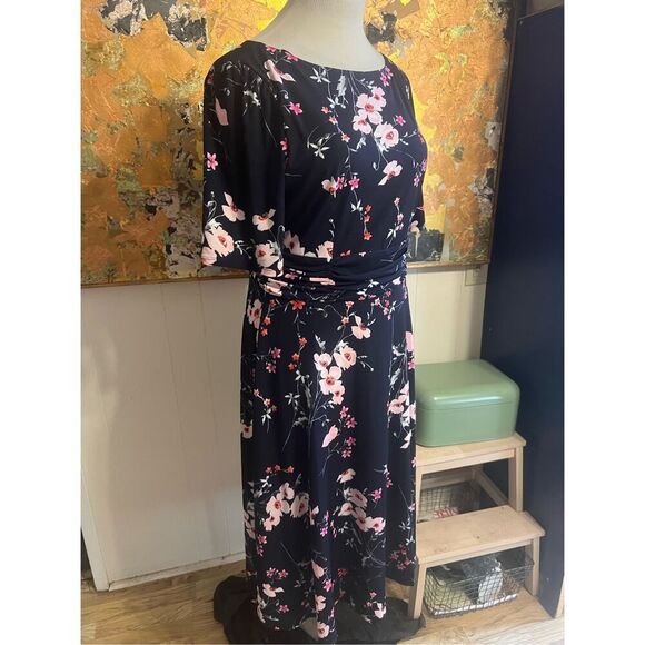 NWT sample, Jessica Howard Dress Short Sleeve Floral Size 14 - Picture 4 of 9